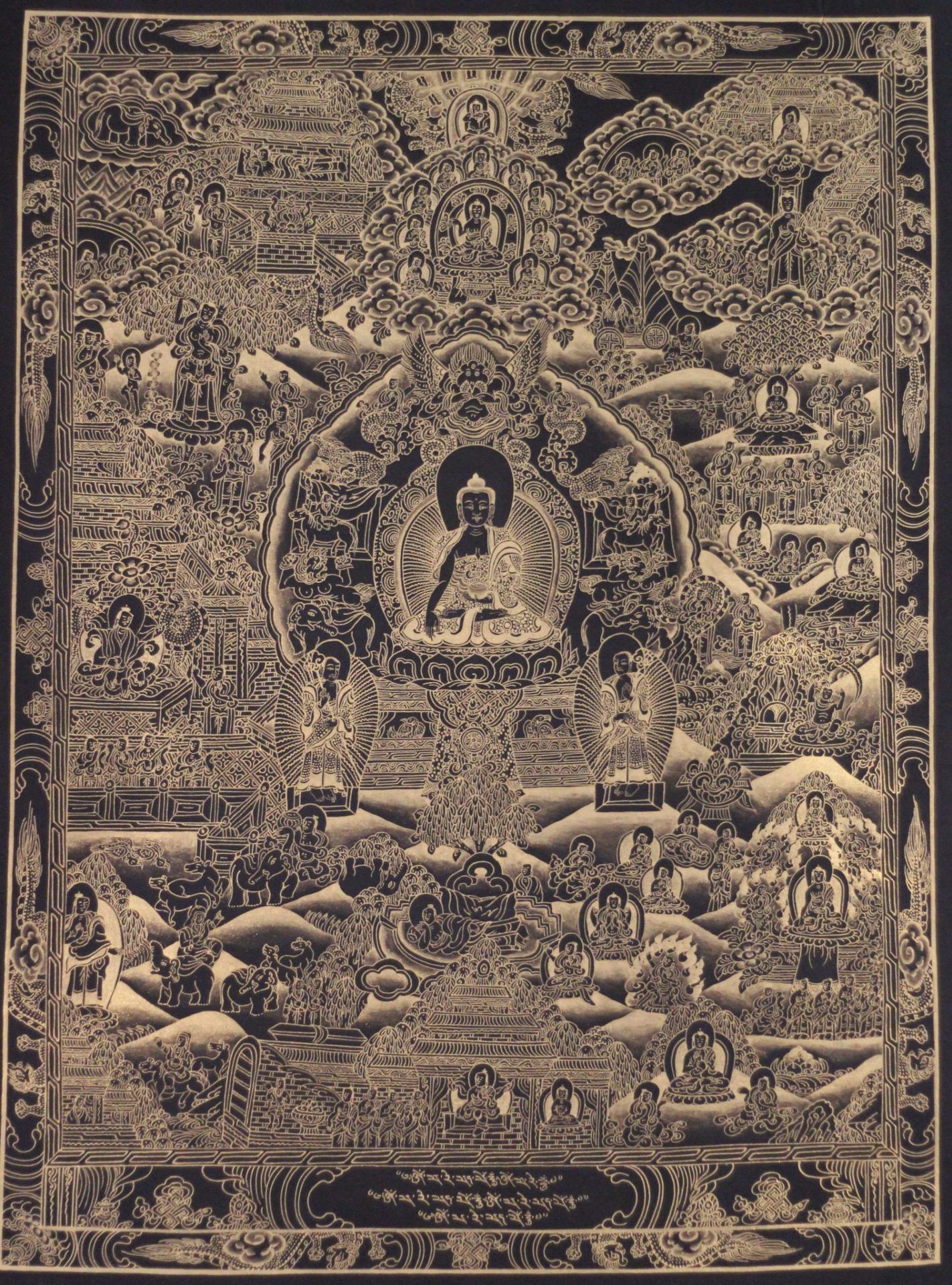 TANGKA TIBETANO  VIDA DE BUDA