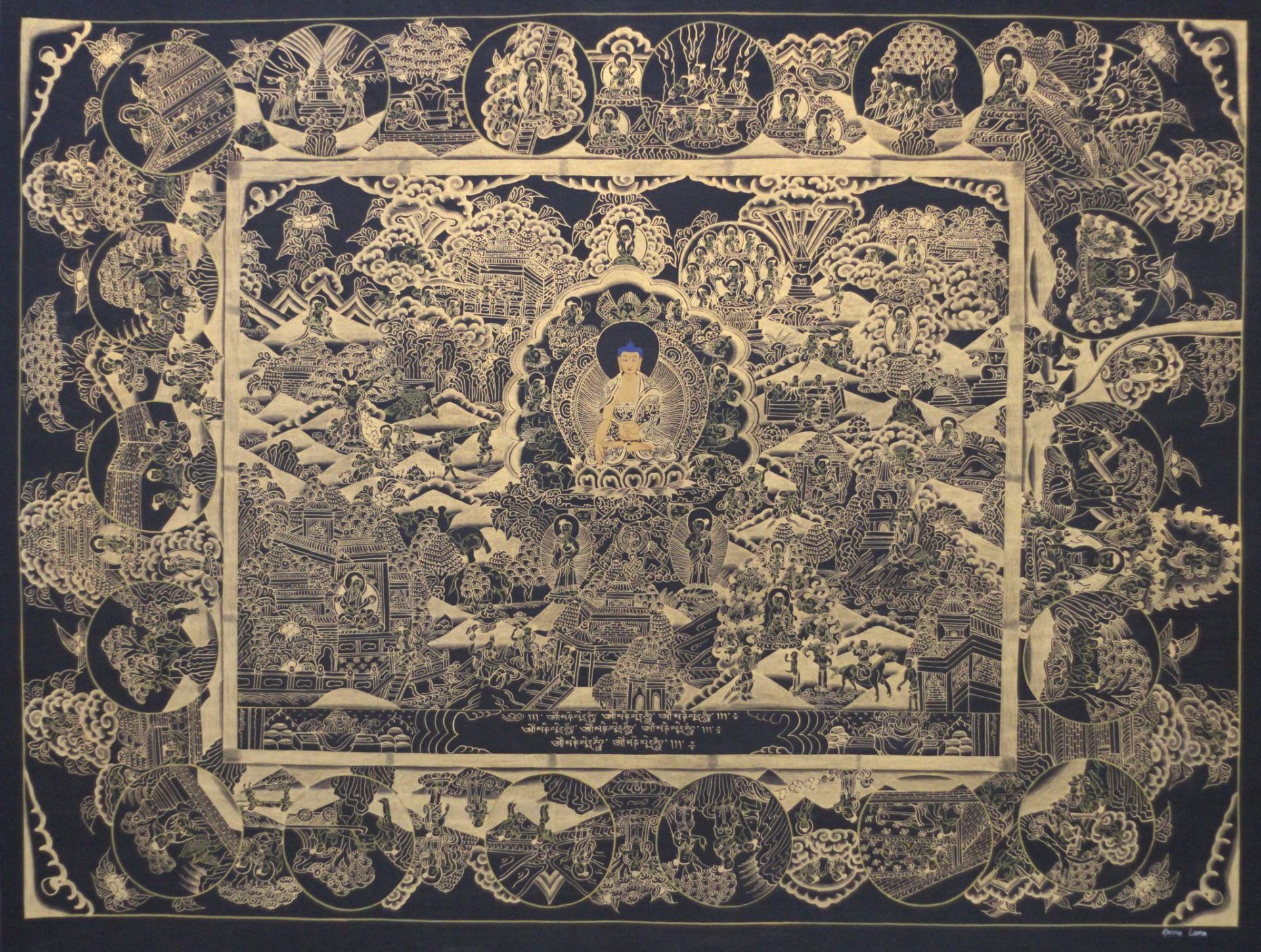 TANGKA TIBETANO – KATMANDU NEPAL.MASTER PIECES -VIDA DE BUDA