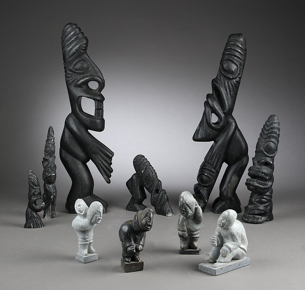 Colección de Arte Inuit `-Figuras de ESTEATITA -Procedente -Groenlandia