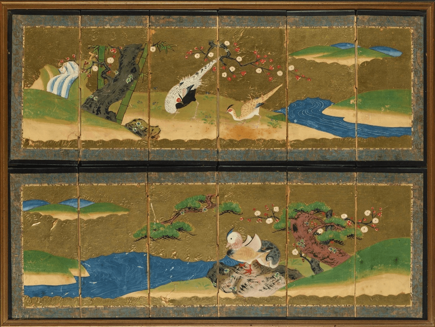 Antique corean painting of landscape.