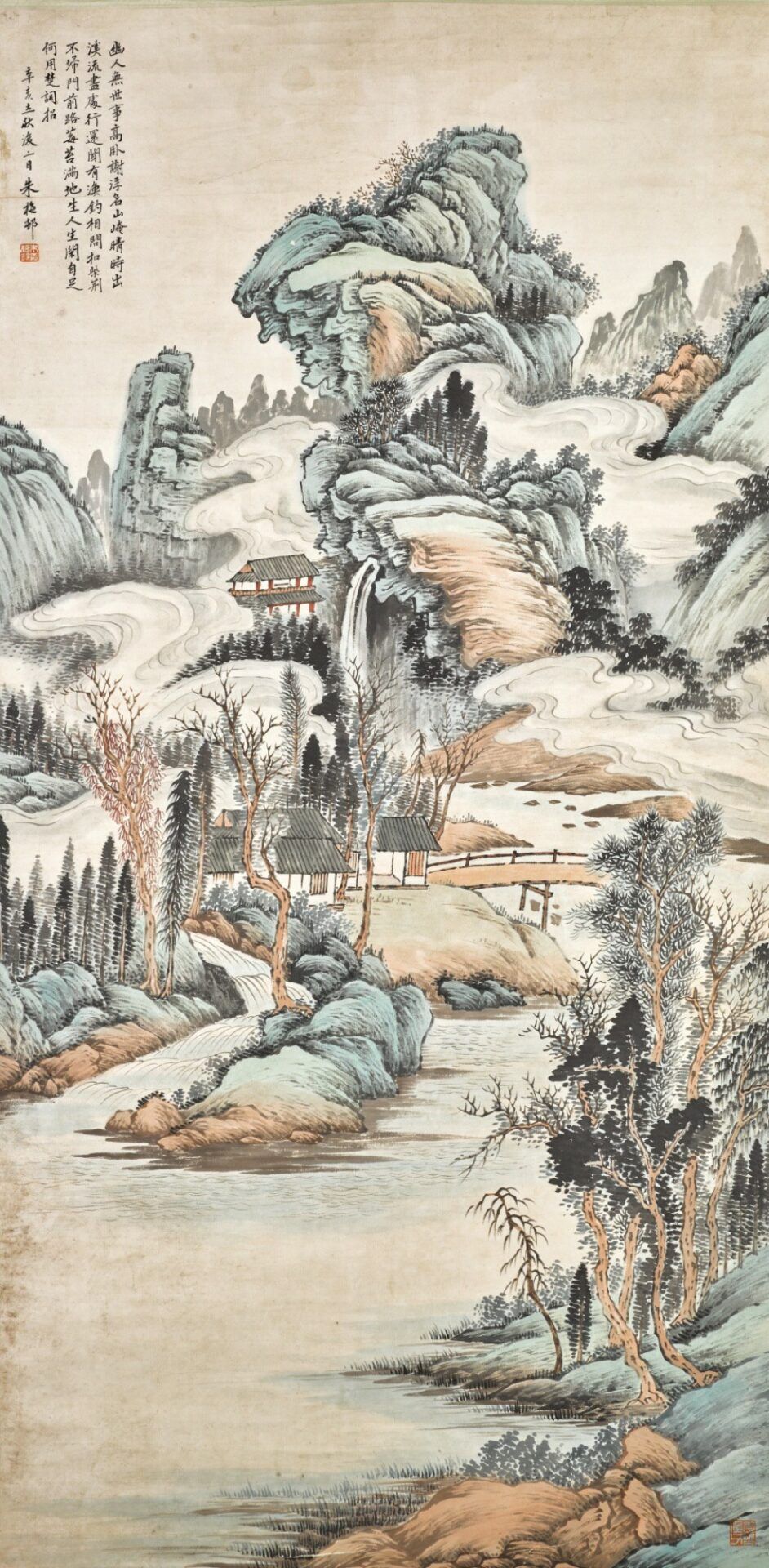 ZHU MEICUN (1911-1993) RIVER LANDSCAPE 朱梅邨（1911-1993年）
