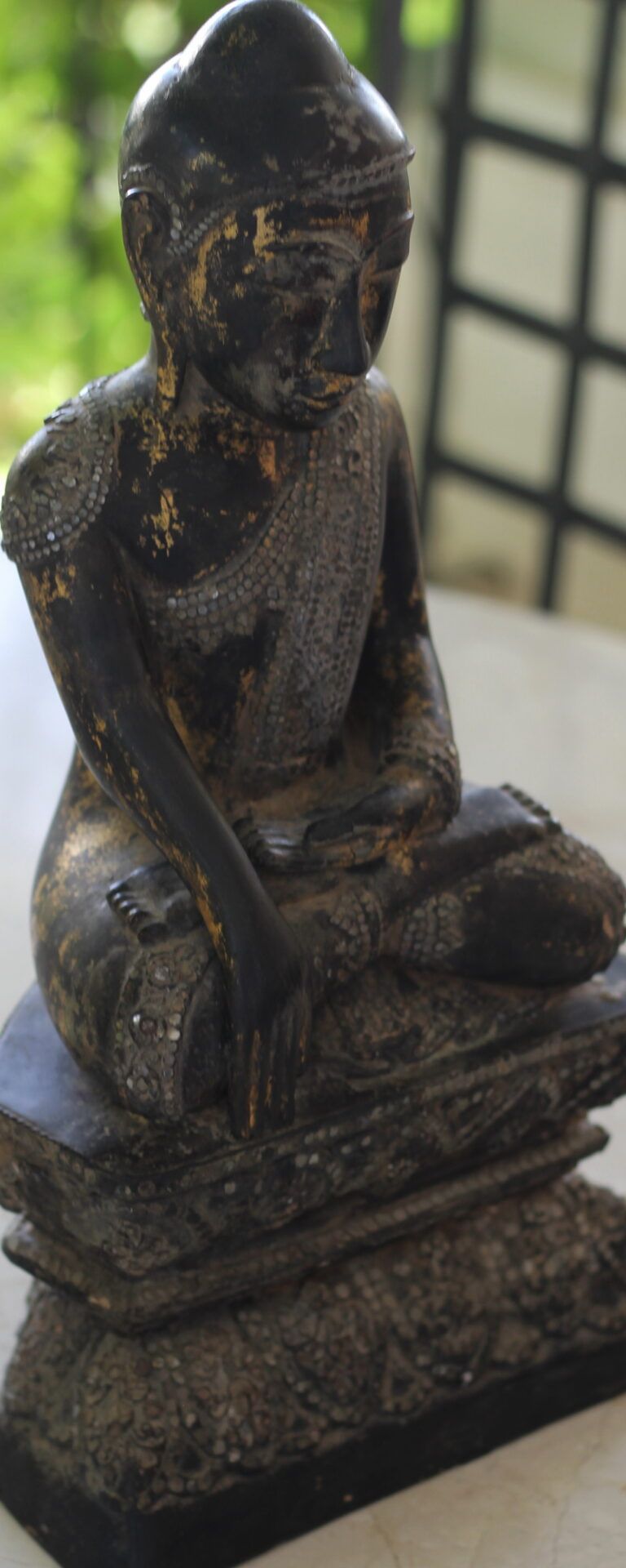 BUDHA MADERA  ORANTE XIX -BIRMANIA