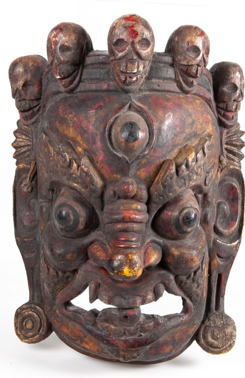 TIBETAN DANCE MASK 19th